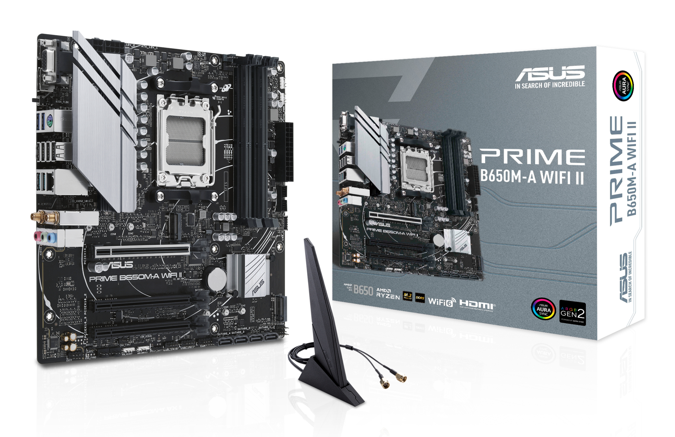 ASUS PRIME B650M-A WIFI II AMD B650 Socket AM5 micro ATX - Afbeelding 2