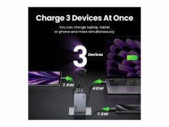 Ugreen Nexode Pro EU 3-Port GaN PD Fast Charger With USB-C Cable Universeel Zwart, Grijs AC Snel opladen Binnen - Afbeelding 6