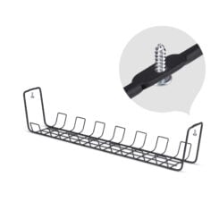 StarTech.com Kabelmanagement Tray voor Onder Bureau, 61,5cm Lang, Metalen Kabelgoot, Schroefmontage, Metaal, Zwart, TAA - Afbeelding 4