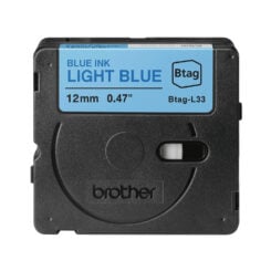 Brother BTAG-L33 labelprinter-tape Blauw op lichtblauw - Afbeelding 3