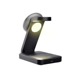 Trust Viro 3-in-1 Draadloze Magnetische Oplaadstandaard – Draadloze oplader standaard – Geschikt voor iPhone Apple Watch en AirPods – Zwart - Afbeelding 4