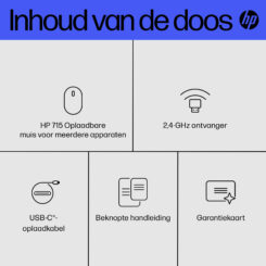 HP 715 oplaadbare muis voor meerdere apparaten - Afbeelding 3
