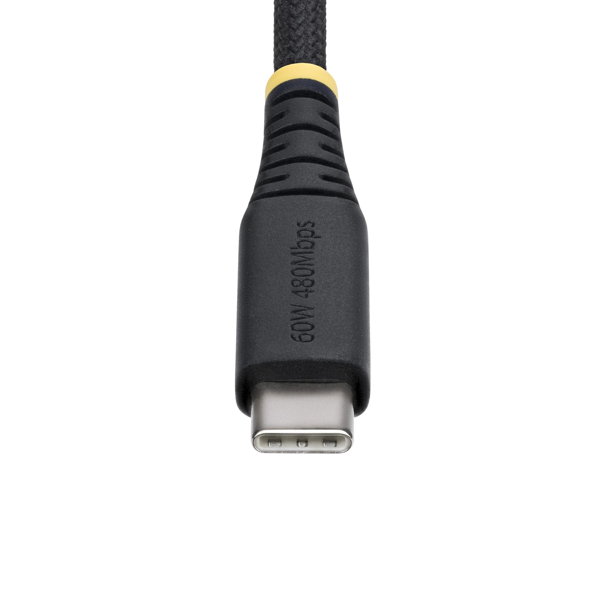 StarTech.com 15cm USB-C Laadkabel, 60W (3A) PD, Dual-Layer Gevlochten Nylon/TPE Mantel, Robuuste USB Type-C Oplaadkabel, USB 2.0 Fast Charge Kabel - Afbeelding 5
