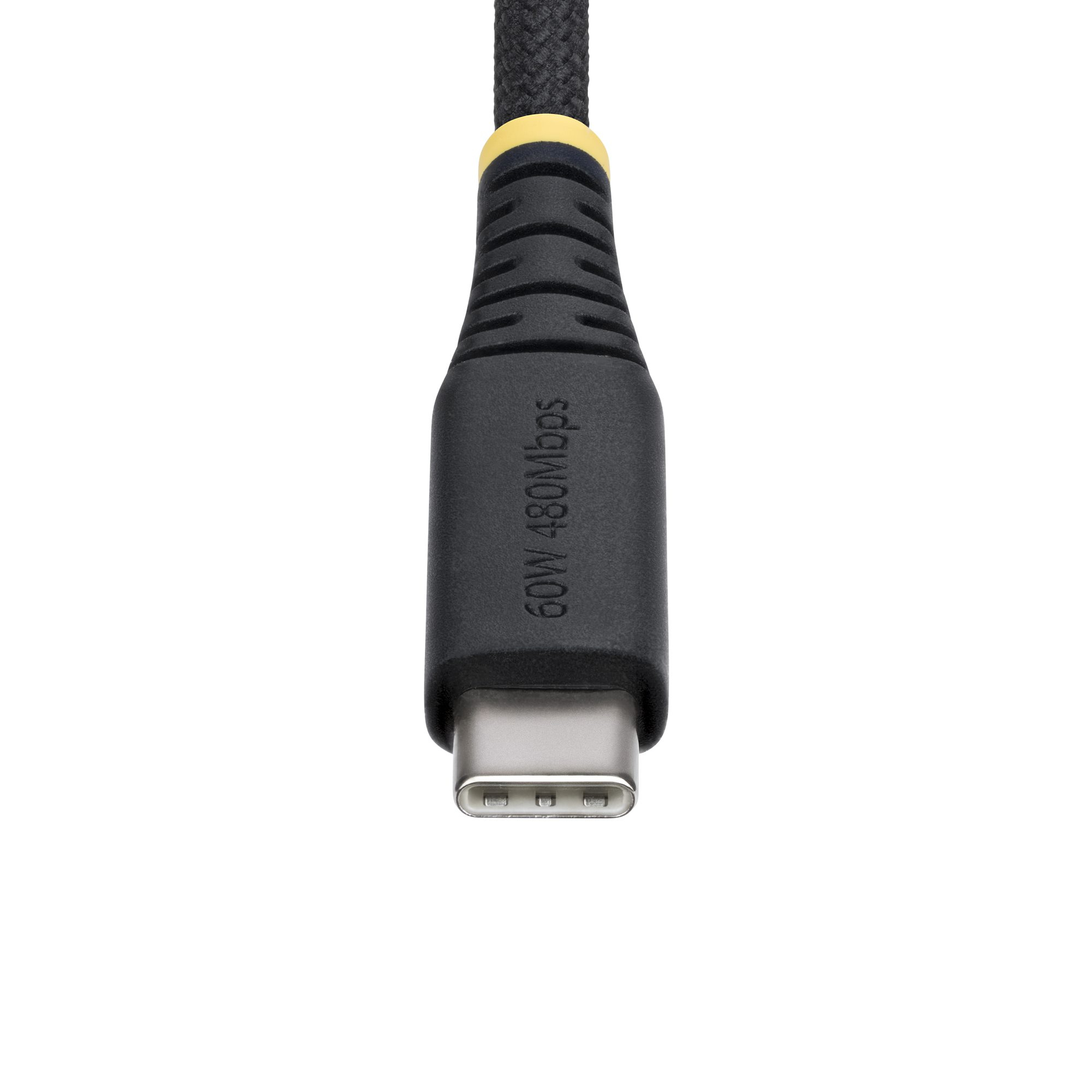 StarTech.com 30cm USB-C Laadkabel, 60W (3A) PD, Dual-Layer Gevlochten Nylon/TPE Mantel, Robuuste USB Type-C Oplaadkabel, USB 2.0 Fast Charge Kabel - Afbeelding 5