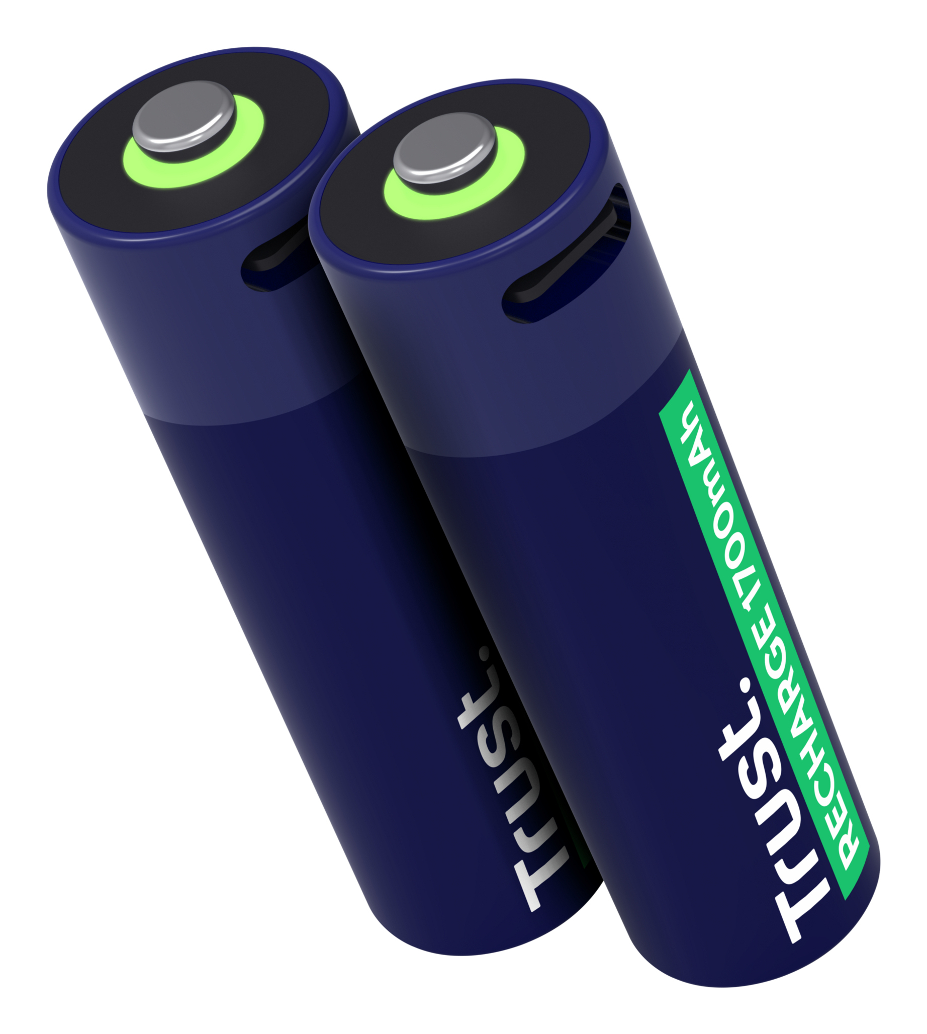 Trust USB-C Oplaadbare AA Batterijen 2-pack - Oplaadbare AA batterijen – USB-C oplaadbaar – 2 stuks – Blauw - Afbeelding 4