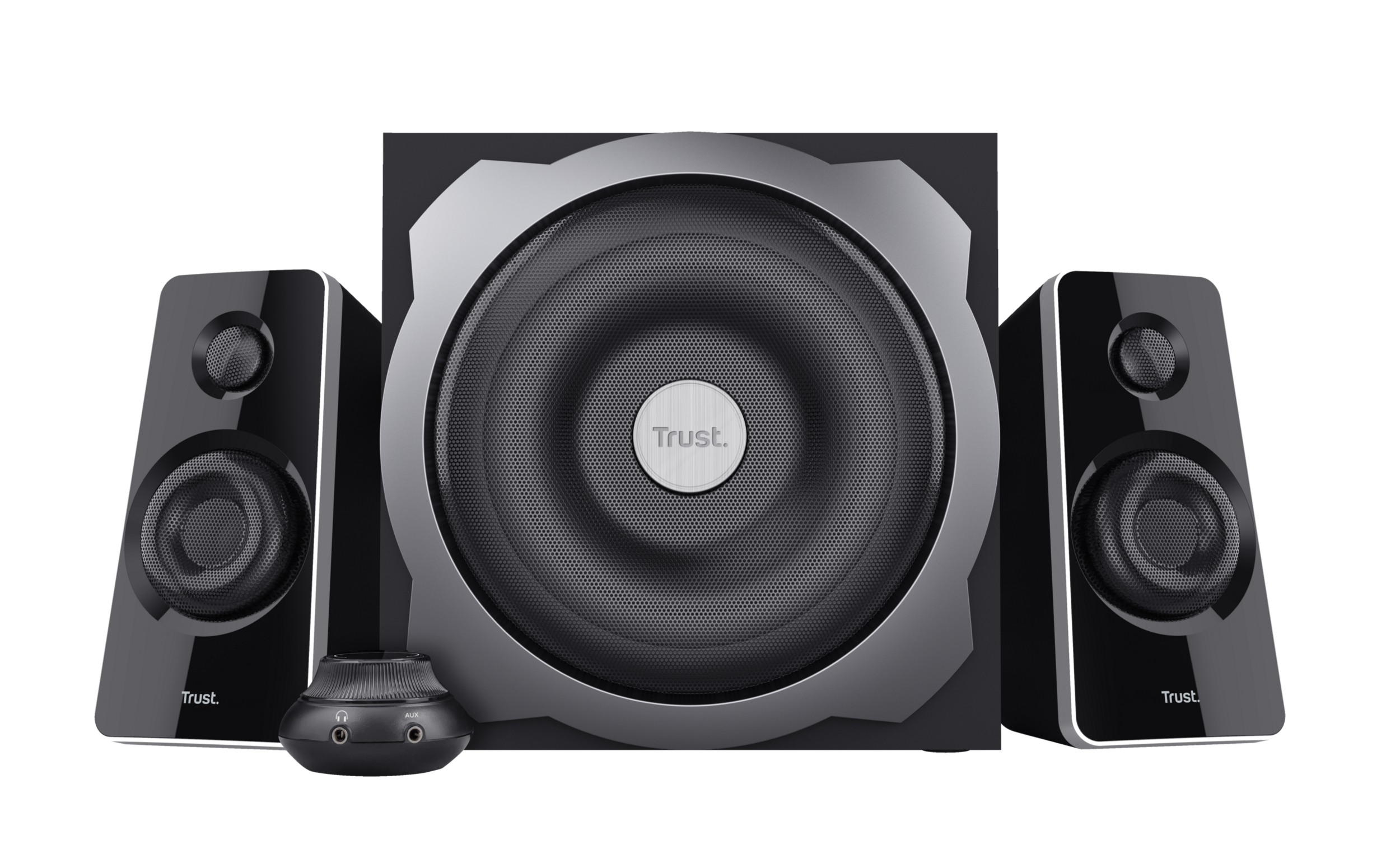 Trust Tytan 2.1 Luidsprekerset – 2.1‑luidsprekerset – subwoofer speakers – Bedrade bediening – Zwart - Afbeelding 4
