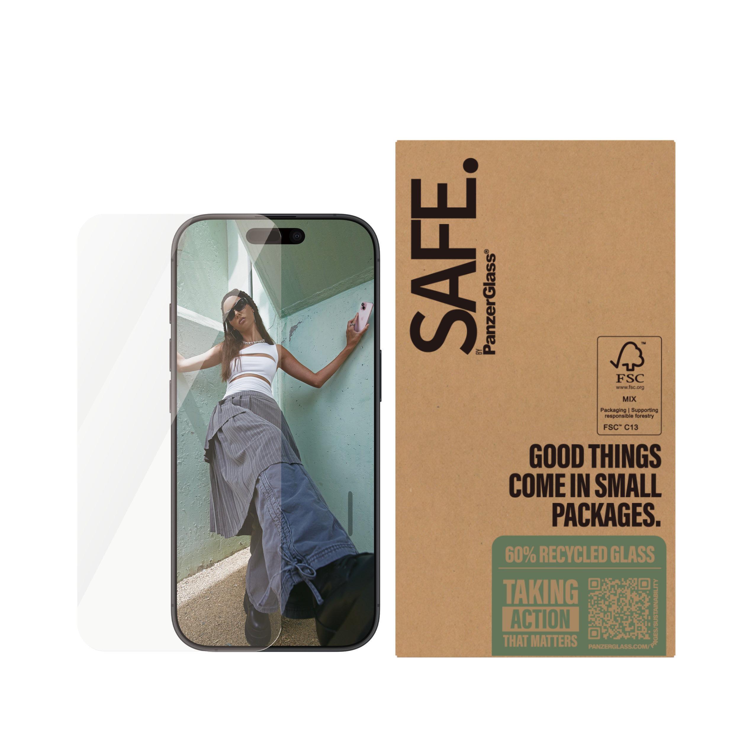 PanzerGlass SAFE. by ® Screen Protector iPhone 16 Pro | Ultra-Wide Fit | Bulk Doorzichtige schermbeschermer Apple 50 stuk(s) - Afbeelding 3