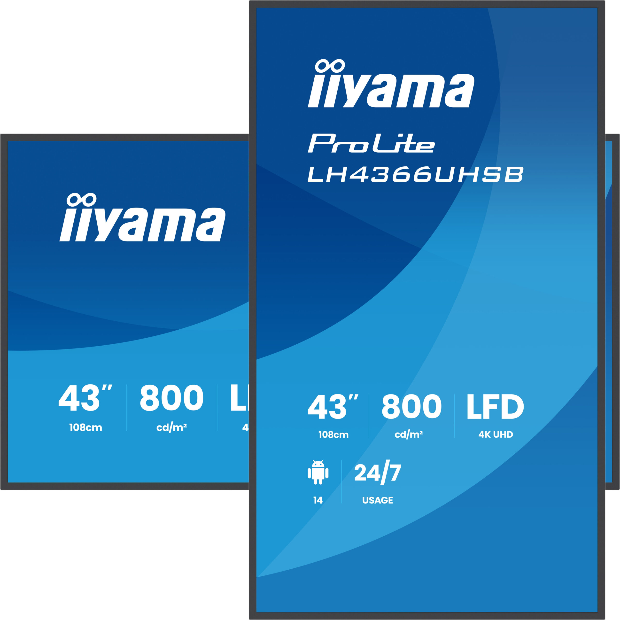 iiyama LH4366UHSB-B1AG beeldkrant Digitale signage flatscreen 109,2 cm (43") LCD Wifi 800 cd/m² 4K Ultra HD Zwart Type processor Android 24/7 - Afbeelding 6