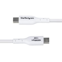 StarTech.com 2m USB-A naar USB-C Laadkabel, Charge & Sync, 3A, USB 2.0, TPE Mantel - Witte USB Oplaadkabel - Afbeelding 6