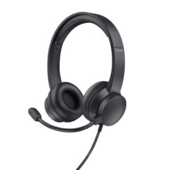 Trust HS-201 USB PC Headset – Bedrade headset – PC headset – Business model – USB-A aansluiting – Zwart