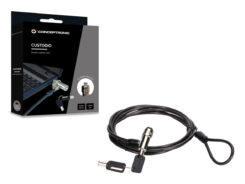 Conceptronic CUSTODIO02BNM kabelslot Zwart 1,8 m - Afbeelding 3