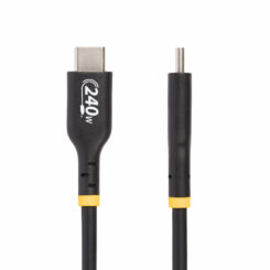 StarTech.com 2m USB-C Laadkabel, Charge & Sync, 240W (5A) PD EPR, USB 2.0, Laptop Type C Laadkabel, USB-IF Gecertificeerd, TPE Mantel - Zwarte USB-C Oplaadkabel - Afbeelding 4