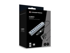 Conceptronic HUBBIES21GP interface hub USB 3.2 Gen 1 (3.1 Gen 1) Type-A 5000 Mbit/s Grijs - Afbeelding 6