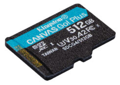 Kingston Technology 512GB microSDXC Canvas Go! Plus Gen4 200MB/s A2 U3 V30 kaart + adapter - Afbeelding 5