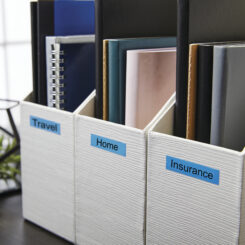 DYMO originele D1 labels | Zwarte Tekst op Blauw Label | 12 mm x 7 m | zelfklevende etiketten voor de LabelManager labelprinter | gemaakt in Europa - Afbeelding 5