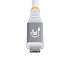 StarTech.com 3m USB4 Kabel, 20Gbps, USB-IF Gecertificeerde USB-C Kabel, 60W PD, 4K 120Hz DP 2.1, TPE Mantel, USB Type-C Kabel, Wit - Afbeelding 5