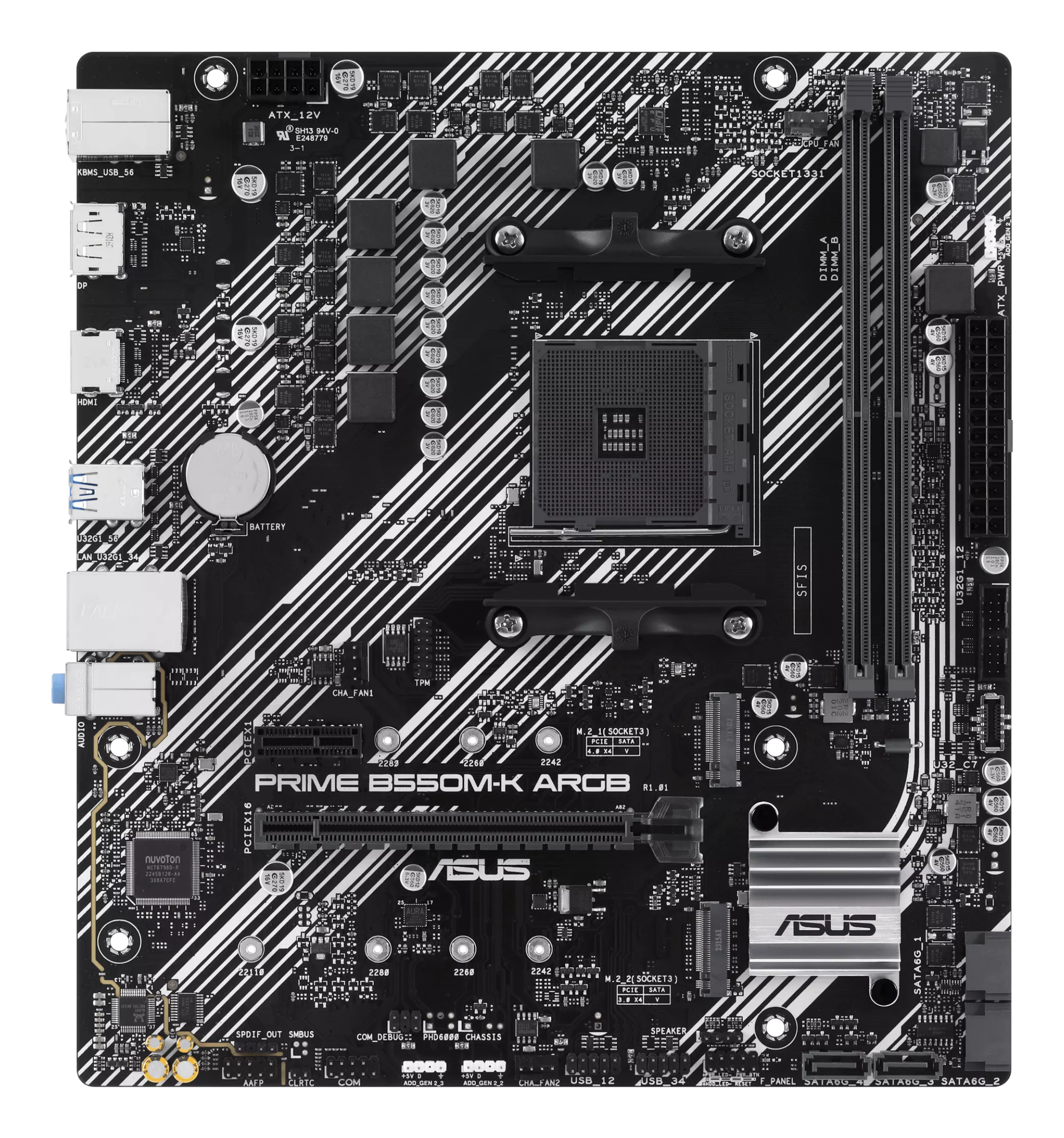 ASUS PRIME B550M-K ARGB AMD B550 Socket AM4 micro ATX - Afbeelding 3
