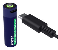 Trust USB-C Oplaadbare AA Batterijen 2-pack - Oplaadbare AA batterijen – USB-C oplaadbaar – 2 stuks – Blauw - Afbeelding 3