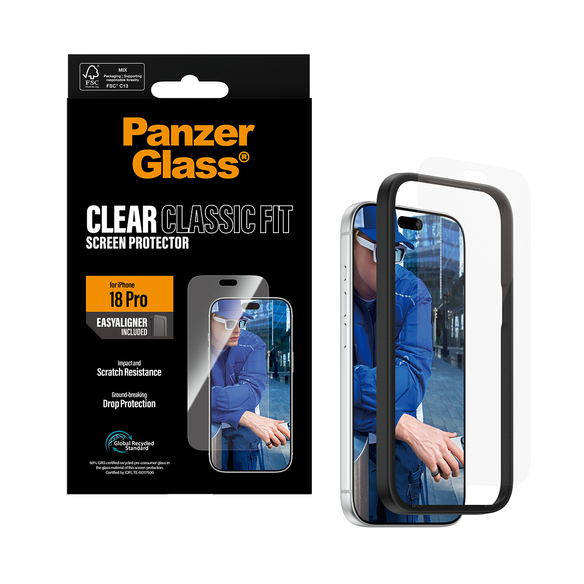 PanzerGlass ® Screen Protector iPhone 2026 Pro | Classic fit w. EasyAligner Doorzichtige schermbeschermer 1 stuk(s) - Afbeelding 6