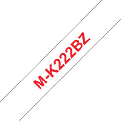 Brother M-K222BZ labelprinter-tape Rood op wit - Afbeelding 2