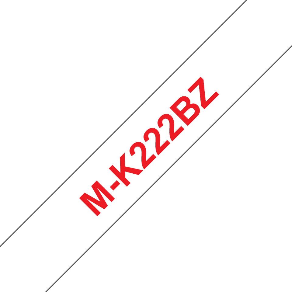 Brother M-K222BZ labelprinter-tape Rood op wit