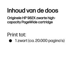 HP Originele 982X zwarte high-capacity PageWide cartridge - Afbeelding 4