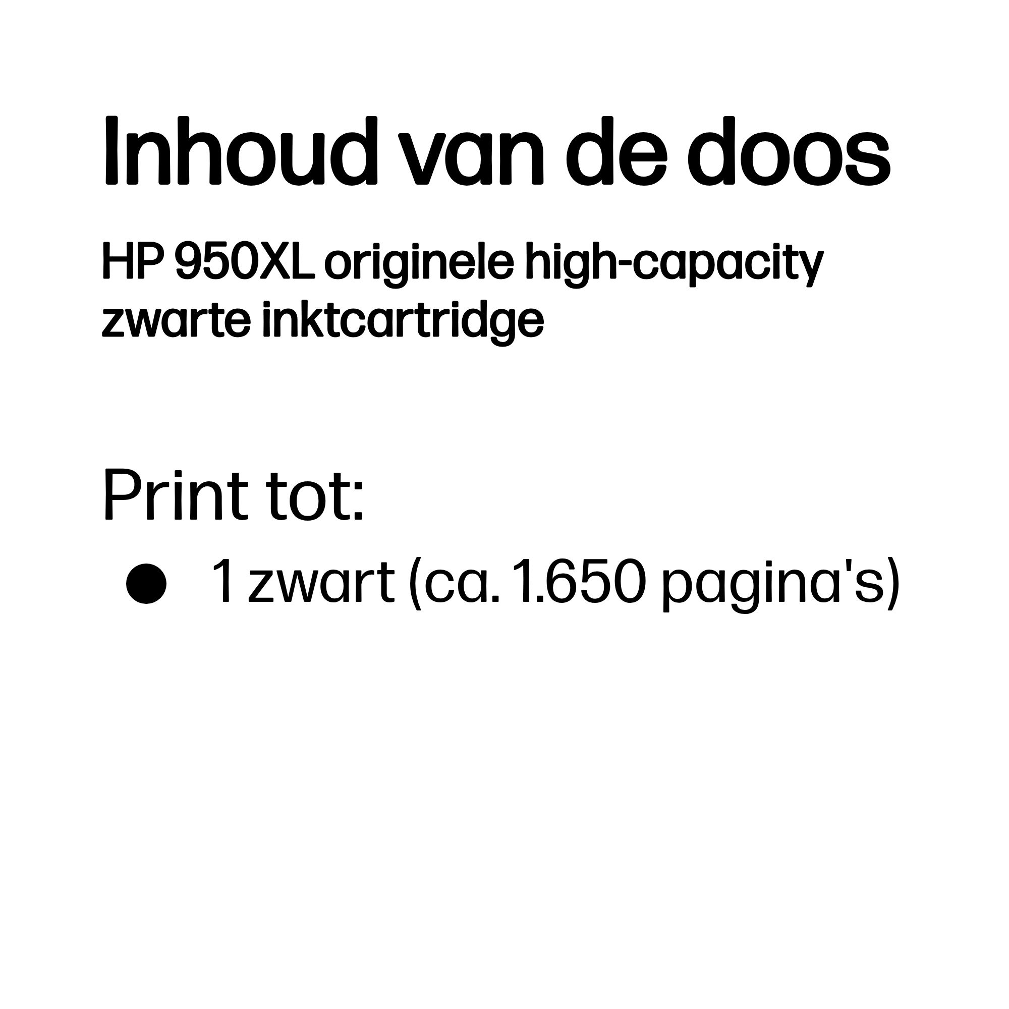 HP 950XL originele high-capacity zwarte inktcartridge - Afbeelding 4