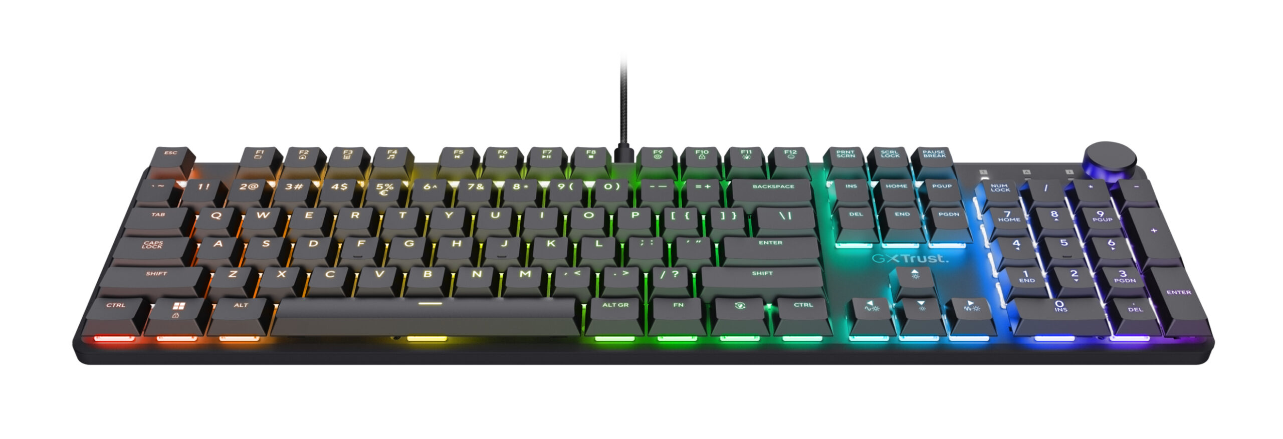 Trust GXT 866 Torix Gaming Toetsenbord - Mechanisch toetsenbord – QWERTY US International – RGB-verlichting – Zwart - Afbeelding 4