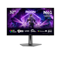 AOC AGON PRO AG326UZD2P computer monitor 80 cm (31.5") 3840 x 2160 Pixels 4K Ultra HD QLED Zwart