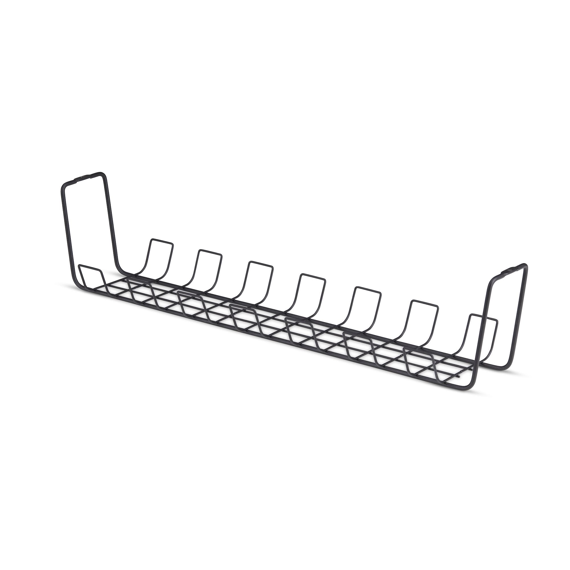 StarTech.com Kabelmanagement Tray voor Onder Bureau, 61,5cm Lang, Metalen Kabelgoot, Schroefmontage, Metaal, Zwart, TAA - Afbeelding 2