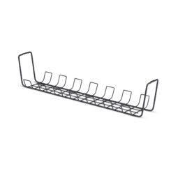 StarTech.com Kabelmanagement Tray voor Onder Bureau, 61,5cm Lang, Metalen Kabelgoot, Schroefmontage, Metaal, Zwart, TAA