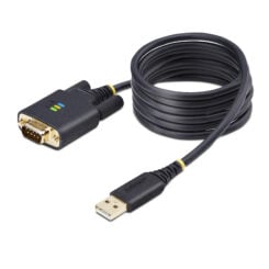 StarTech.com 2m USB naar Serieel Adapter/Converter Kabel, COM Retention, Verwisselbare DB9 Schroeven/Moeren, USB-A naar DB9 RS232, FTDI IC, ESD Besherming, Windows/macOS/Linux - Afbeelding 2