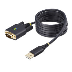 StarTech.com 2m USB naar Serieel Adapter/Converter Kabel, COM Retention, Verwisselbare DB9 Schroeven/Moeren, USB-A naar DB9 RS232, FTDI IC, ESD Besherming, Windows/macOS/Linux
