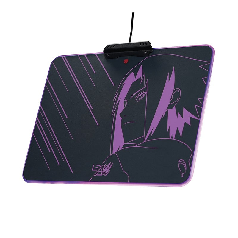 Lexip Sasuke "Revenge" Naruto Shippuden Muismat – Harde Muismat Met Micro-Getextureerd Oppervlak En Rgb-Verlichting - Afbeelding 4