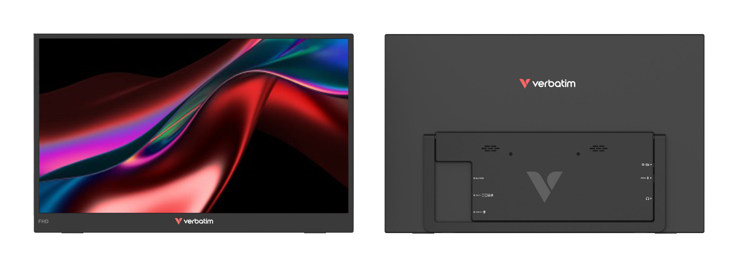 Verbatim Portable 15.6" FHD Touch Monitor LIGHT Draagbare monitor Zwart 39,6 cm (15.6") LCD 1920 x 1080 Pixels - Afbeelding 6