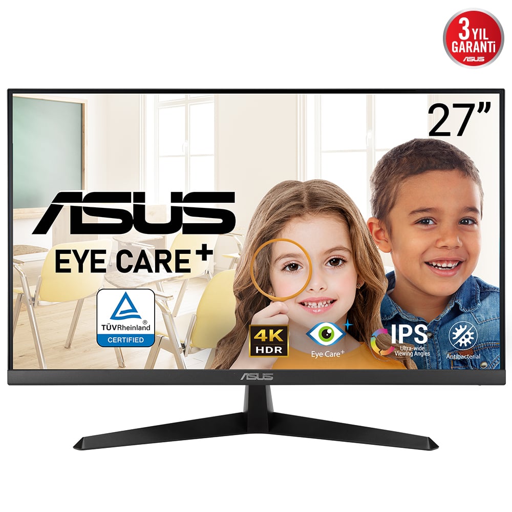 ASUS VY27UQ computer monitor 68,6 cm (27") 3840 x 2160 Pixels 4K Ultra HD LCD Zwart - Afbeelding 3