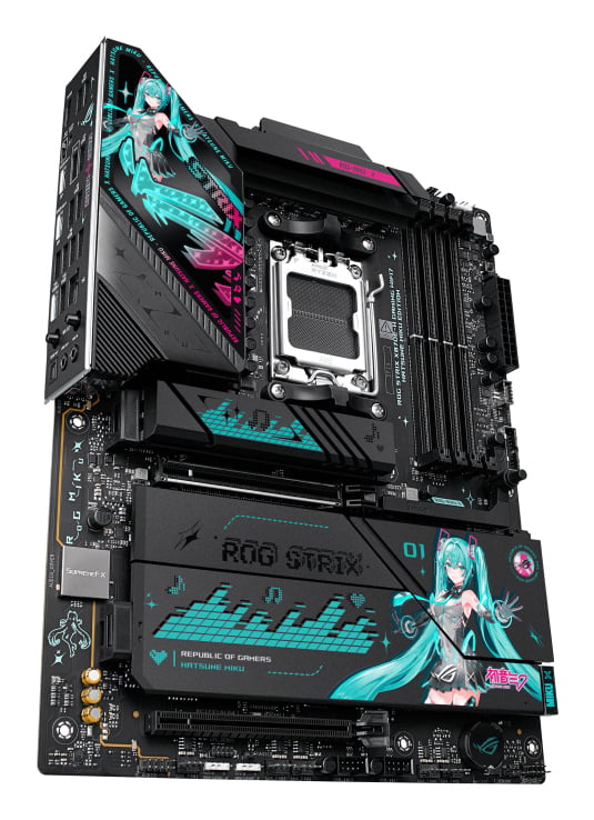 ASUS ROG STRIX X870E-H GAMING WIFI7 HATSUNE MIKU EDITION AMD X870E Socket AM5 ATX - Afbeelding 4