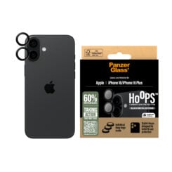 PanzerGlass ® Hoops® Camera Lens Protector Black iPhone 16 | 16 Plus Doorzichtige schermbeschermer Apple 1 stuk(s) - Afbeelding 3