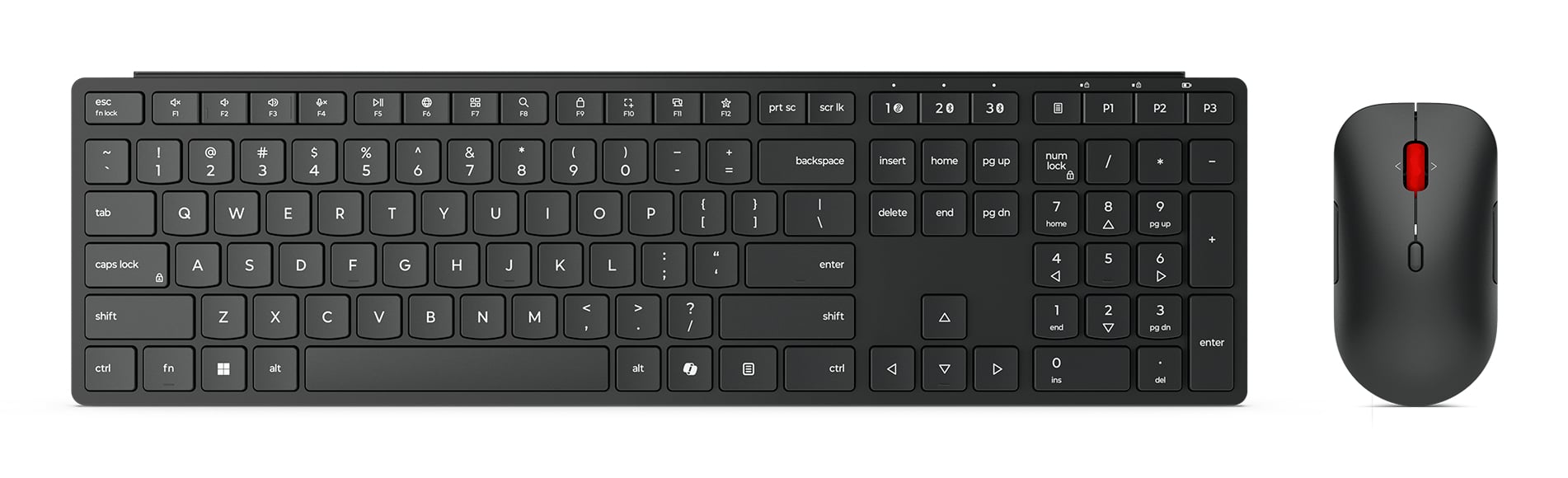 Lenovo 4X31S04814 toetsenbord Inclusief muis Kantoor RF-draadloos + Bluetooth Belgisch Zwart - Afbeelding 2