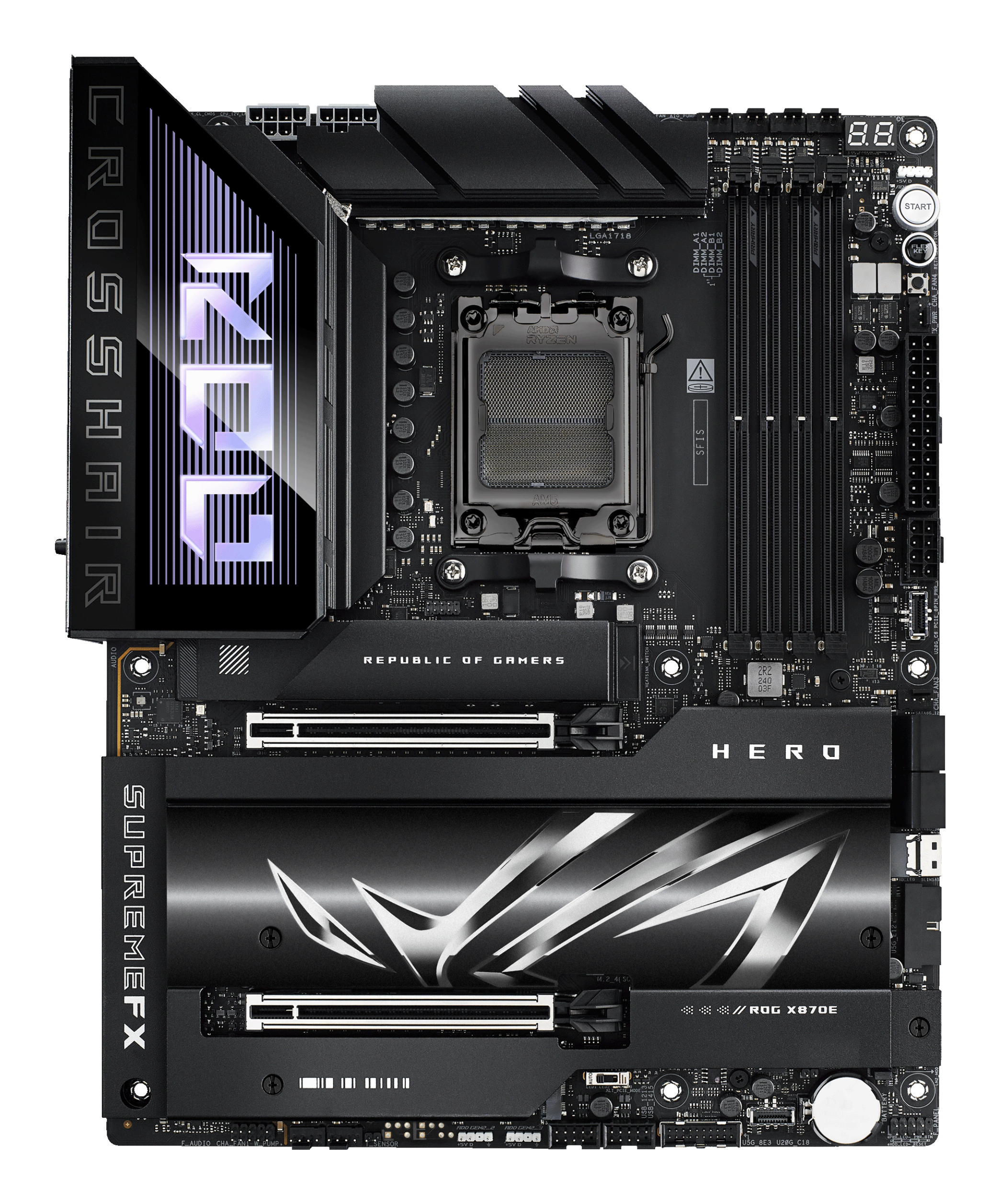 ASUS ROG CROSSHAIR X870E HERO AMD X870E Socket AM5 ATX - Afbeelding 4