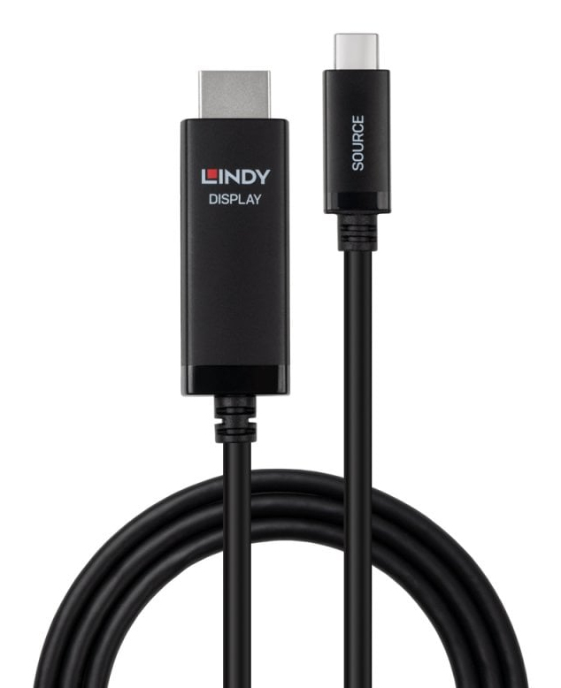 Lindy 43433 video kabel adapter 1 m USB Type-C HDMI Zwart - Afbeelding 6