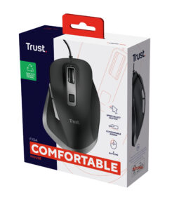 Trust Fyda Bedrade Muis Eco - muis – bedrade muis – comfort ontwerp – zwart - Afbeelding 6