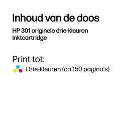 HP 301 originele drie-kleuren inktcartridge - Afbeelding 4