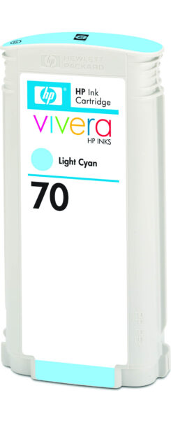 HP 70 licht-cyaan inktcartridge, 130 ml - Afbeelding 3