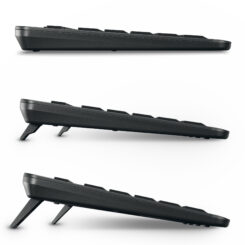 CHERRY Stream keyboard ultimate toetsenbord Thuis/Werk USB + RF Wireless + Bluetooth AZERTY Frans Zwart - Afbeelding 5