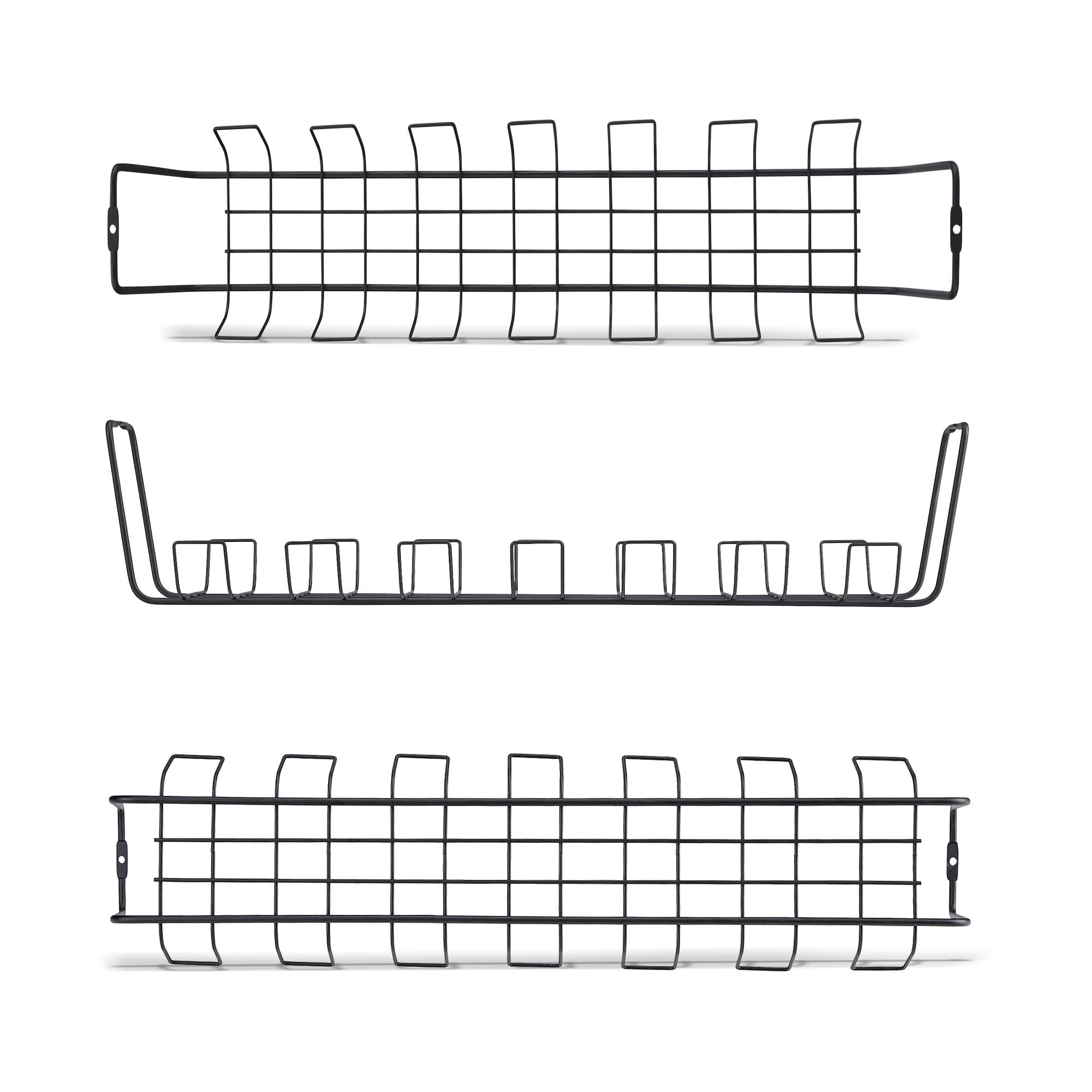 StarTech.com Kabelmanagement Tray voor Onder Bureau, 61,5cm Lang, Metalen Kabelgoot, Schroefmontage, Metaal, Zwart, TAA - Afbeelding 3