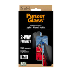 PanzerGlass ® 2-Way Privacy Screen Protector iPhone 17 Pro Max | Ultra-Wide Fit w. EasyAligner Doorzichtige schermbeschermer Apple 1 stuk(s) - Afbeelding 4