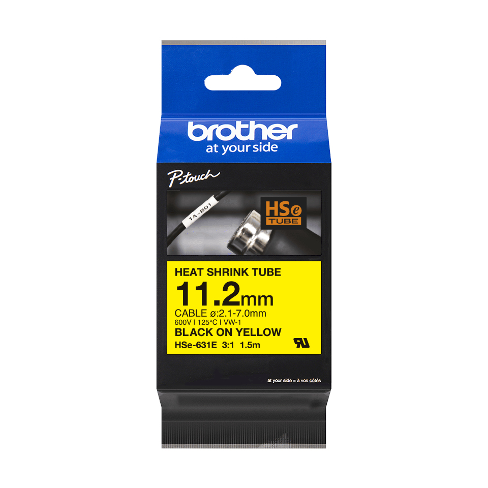Brother HSE-631E labelprinter-tape - Afbeelding 2
