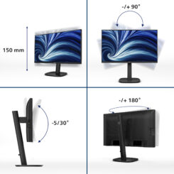 Philips 3000 series 24B2U3301/00 computer monitor 60,5 cm (23.8") 1920 x 1080 Pixels Full HD LCD Zwart - Afbeelding 4