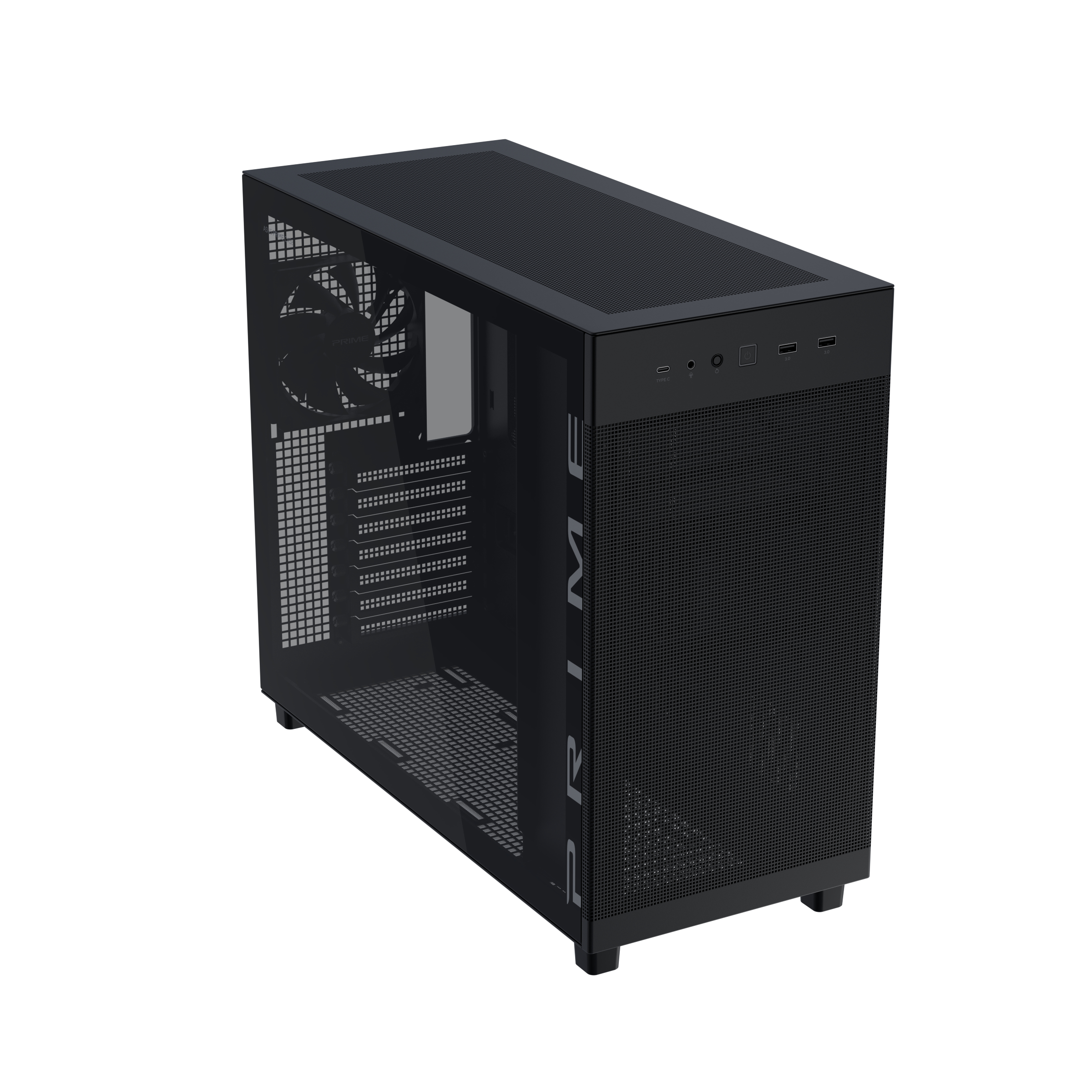 ASUS PRIME AP303 TG Black Midi Tower Zwart - Afbeelding 5